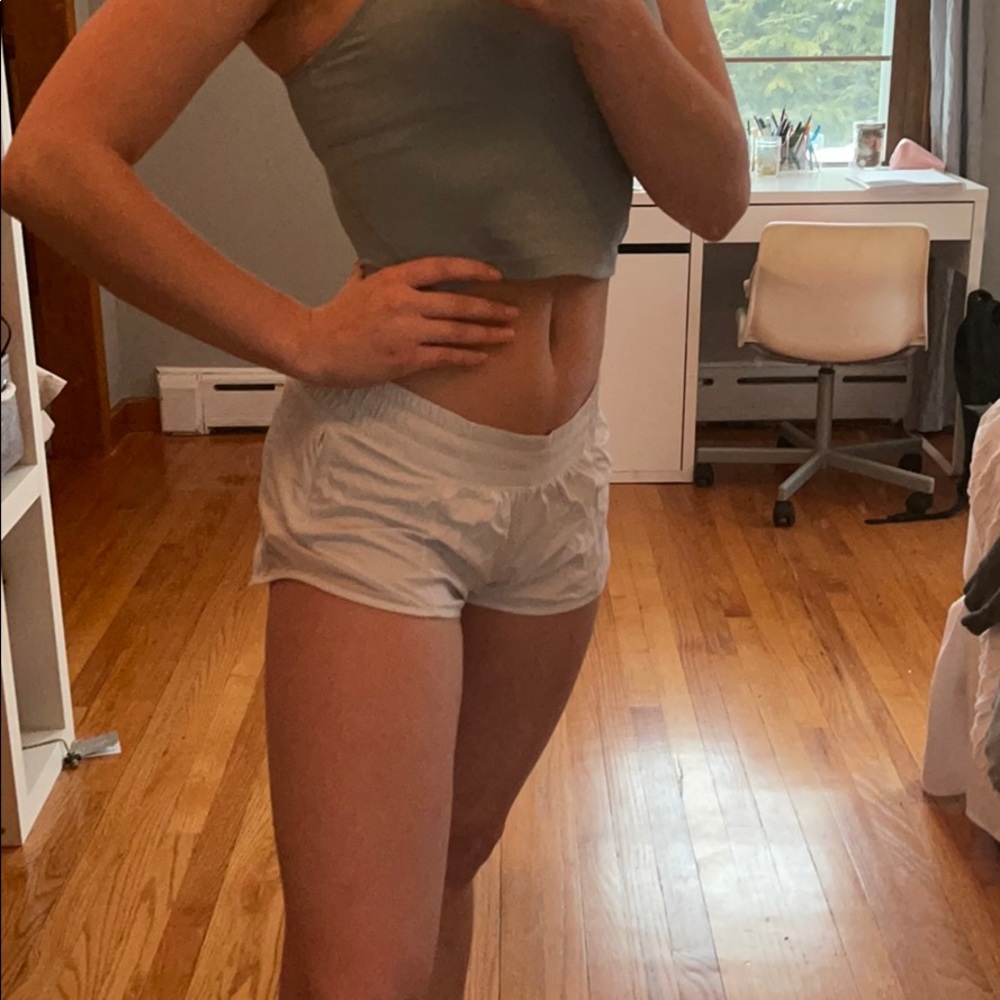 Lululemon White Hotty Hot Shorts